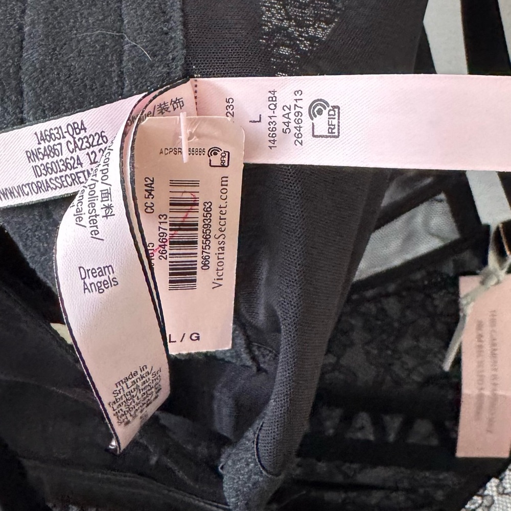 Victoria’s Secret (NWOT) dream angels black lace corset bustier top - large - Picture 6 of 6